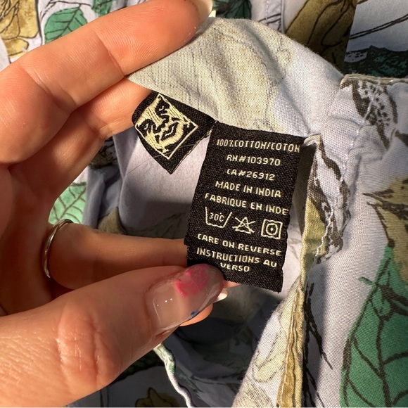 🌹 OBEY Rose Print Button-Up — Blue (XL) — Streetwear Floral Shirt - Picture 10 of 13